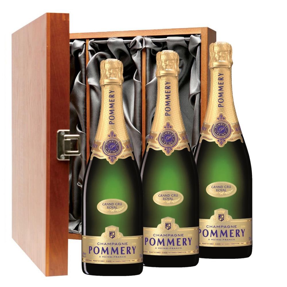 Pommery Grand Cru Vintage 2006 Champagne 75cl Three Bottle Luxury Gift Box